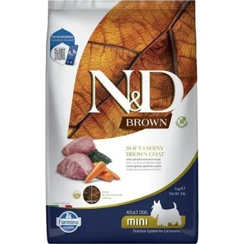 N&D Grain Free Brown Dog Adult Mini Lamb, Spirulina & Carrot 5kg