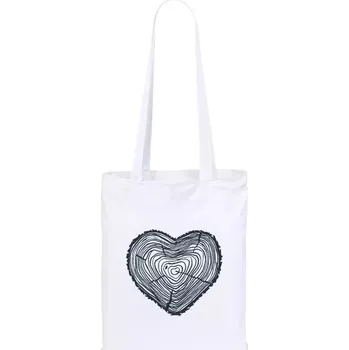 Látková taška Pařez srdce