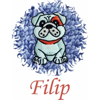 Dětská osuška s výšivkou a jménem QUALITY 400 g/m2 - BULLDOG