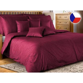 Povlečení Damaškové povlečení EXCELLENT 140x200, 70x90 GEON Factory červená