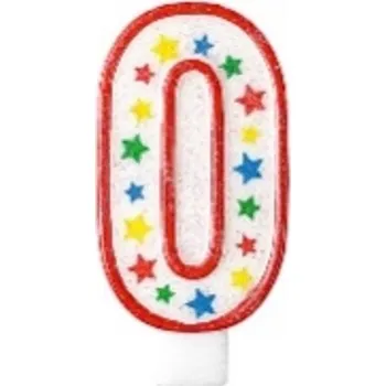 Hudební nástroj pro děti LEVNO Číselná svíčka Giant 0 Glitter 13,5 cm G51460 Nové zboží