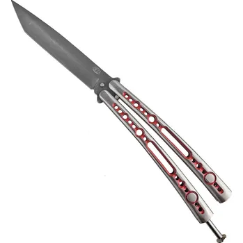 Bojový nůž Jolly Balisong "RED/SILVER"