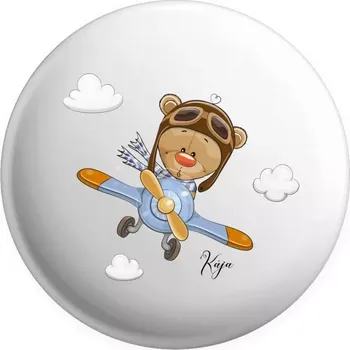 Placka Medvídek v letadle