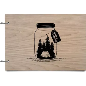 Fotokniha Dřevěné album se sponami Sbírka vzpomínek