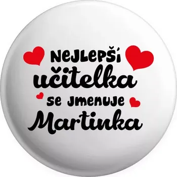 Placka Nejlepší učitelka se jmenuje - Jméno