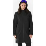 QUECHUA Dámská turistická bunda nepromokavá lehká dlouhá MH100 L ČERNÁ