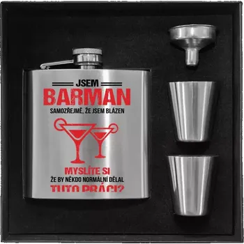 Placatka Placatka v krabičce Samozřejmě, že jsem blázen - barman