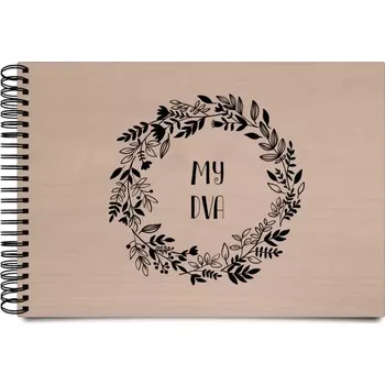 Fotokniha Dřevěné album s kroužkovou vazbou Věnec 3