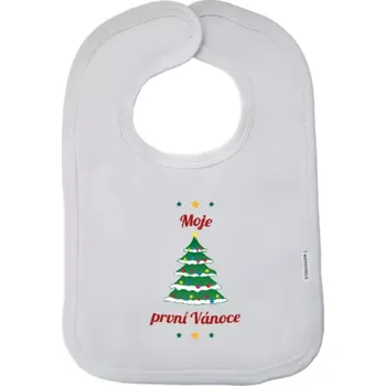 Bryndák Dětský bryndák Moje první Vánoce - stromeček s ozdobami
