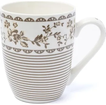 Keramický hrníček Chica 350ml tmavé puntíky a kytky