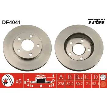 Brzdový kotouč Brzdový kotouč LUCAS DF4041