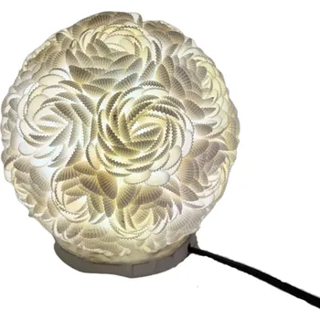 Lampička Boho Sea Shell Lamp - Rose Globe - 15cm