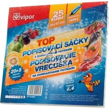 Sáček na potraviny Vipor sáček HDPE zamrazovací TOP 35x50cm 17my transparent 25ks balené