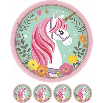 Jedlá dekorace na dort Jednorožec jedlý papír č.12