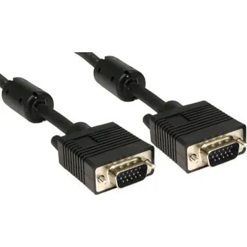 Video kabel RS PRO, A: Vnější VGA, B: Vnější VGA Kabel VGA 2 m, Černá