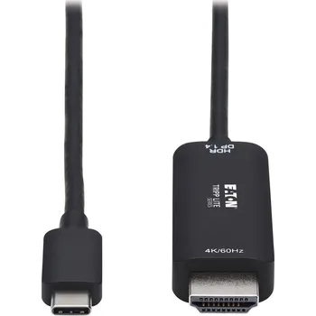 Počítačové příslušenství Aktivní adaptér kabel USB-C na HDMI série Tripp Lite (M/M), 4K 60 Hz, HDR, HDCP 2.2, DP 1.4 Alt Mode, černý, 6 ft (1,8 m)