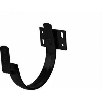 okap Evromat Žlabový hák pozink 330 ral 9005 černý ČELOVÝ