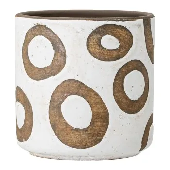 Obal na květináč Terakotový obal na květináč Bahram White 12 cm