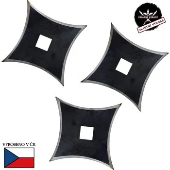 Bojový sport CZ Ručně broušené vrhací hvězdice "ENTER THE NINJA " - sada 3ks