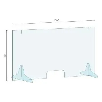 Ochranná přepážka 1500 x 800 x 5 mm - čirá