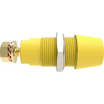 Elektrická zásuvka Schützinger DI SAB 9430 Au / GE bezpečnostní montážní zásuvka 4 mm Rovná žlutá 1 ks