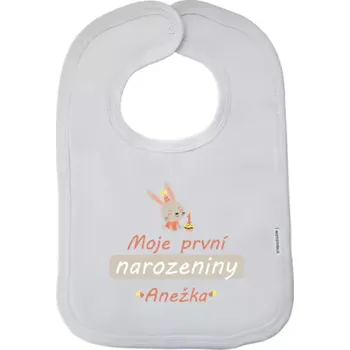 Bryndák Dětský bryndák První narozeniny - Zajíček, se jménem