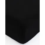 Jersey prostěradlo Classic 180 × 200 cm - černá