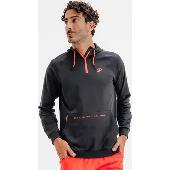 Dámská mikina KUIKMA Pánská mikina s kapucí na padel funkční Pro XL ČERNÁ