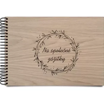 Fotokniha Dřevěné album s kroužkovou vazbou Věnec 2