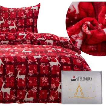 Povlečení POVLEČENÍ VÁNOČNÍ 140x200 2dílné mikrovlákno PLYŠOVÉ zimní medvídek MARTINO