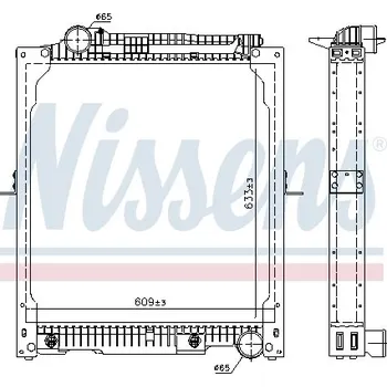 Motor automobilu Chladič, chlazení motoru NISSENS (62647A)