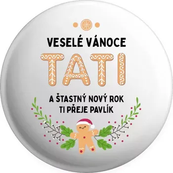 Placka Veselé Vánoce tati, perníček