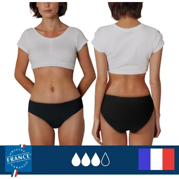 Kalhotky PLIM UNDERWEAR Menstruační kalhotky – Vysoká absorpce 46 ČERNÁ