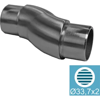 Hahn Steel Spoj pro madla D33,7 x 2,0 mm, Nerez AISI 304, broušený