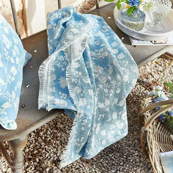 deka Pléd Corvelique, modrá/krémová, V/Š cca 130/170 cm