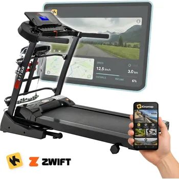 Kardio stroj ELITON Elektrický běžecký pás Vigo Midi s masážním přístrojem 14 km/h 140 kg Eliton Cor NO SIZE ČERNÁ