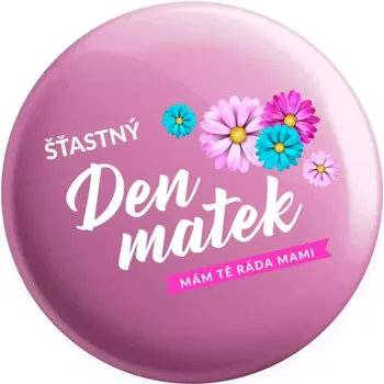 Placka Šťastný den matek - květiny