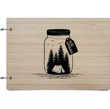 Fotokniha Dřevěné album se sponami Lahev dovolená