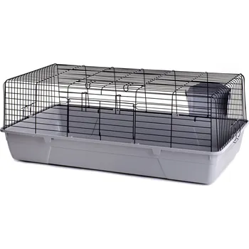 JK ANIMALS Klec pro králíky Black 100 x 52 x 38 cm šedá
