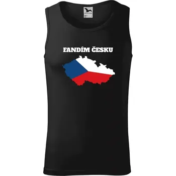 Pánské tílko Pánské tílko Fandím Česku - vlajka ve tvaru ČR