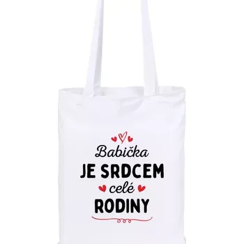 Látková taška Babička je srdcem celé rodiny