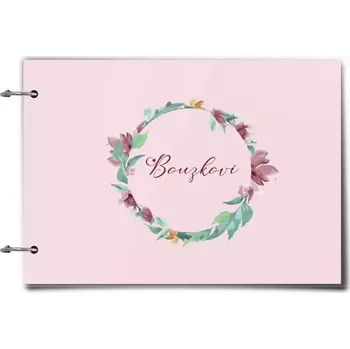 Plexi album se sponami Barevný věnec s příjmením