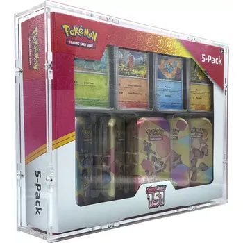 Karetní hra Akrylový box Pokémon 151: Costco 5-Pack Mini Tin Bundle (a boxy stejné velikosti)