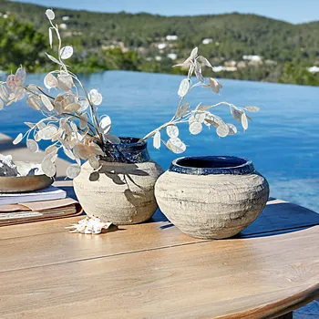 Váza Váza, 2dílná sada Dolciaro, béžová/modrá,