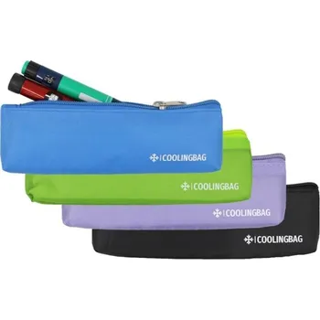 Měřič tělesných funkcí Coolingbag Penál pro přenos inzulínových per modrá