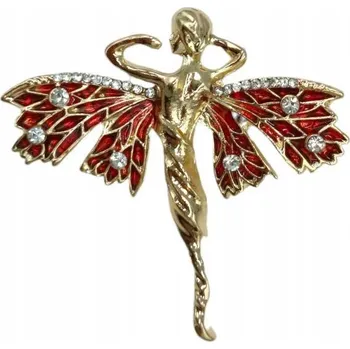 Brož Broszka ZB-294 40 x 42mm CZERWONA