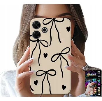 Pouzdro na mobilní telefon POUZDRO pro Xiaomi Redmi 13 4G - Béžové Mašle Stužka Módní