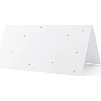 Svatební dekorace Svatební jmenovky se zlacenými puntíky 9,5cm