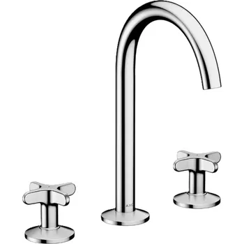 Vodovodní baterie Axor One - Umyvadlová baterie s výpustí Push-Open, 3-otvorová instalace, EcoSmart, chrom 48040000