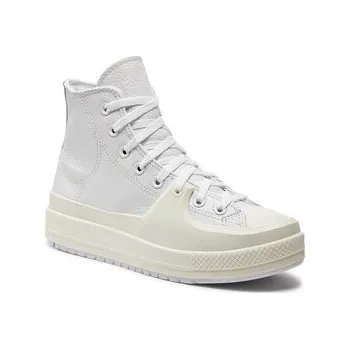 Pánská obuv Plátěnky Converse Chuck Taylor All Star Construct Leather A02116C Bílá 37